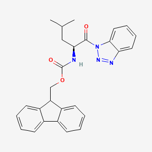 molecular formula C27H26N4O3 B1326278 Fmoc-Leu-Bt CAS No. 1072840-99-3