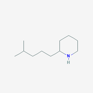 molecular formula C11H23N B13262803 2-(4-Methylpentyl)piperidine 