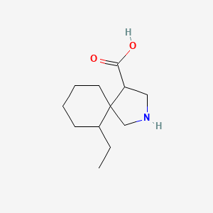 molecular formula C12H21NO2 B13262810 6-Ethyl-2-azaspiro[4.5]decane-4-carboxylic acid 