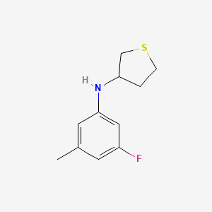 molecular formula C11H14FNS B13262818 N-(3-fluoro-5-methylphenyl)thiolan-3-amine 