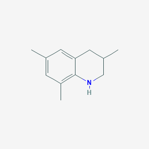 molecular formula C12H17N B13262822 3,6,8-Trimethyl-1,2,3,4-tetrahydroquinoline 