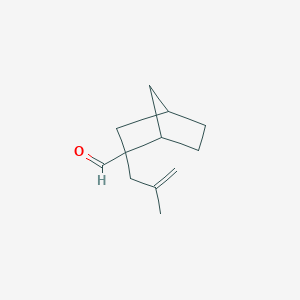 molecular formula C12H18O B13262825 2-(2-Methylprop-2-en-1-yl)bicyclo[2.2.1]heptane-2-carbaldehyde 