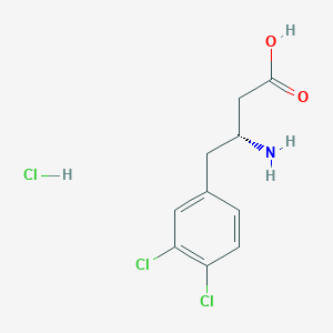 molecular formula C10H12Cl3NO2 B1326283 (R)-3-Amino-4-(3,4-dichlorophenyl)butanoic acid hydrochloride CAS No. 269396-55-6