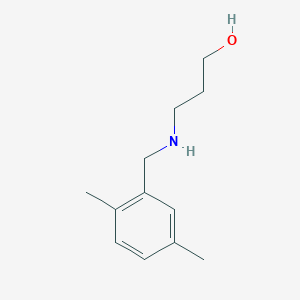 molecular formula C12H19NO B13262831 3-{[(2,5-Dimethylphenyl)methyl]amino}propan-1-ol 