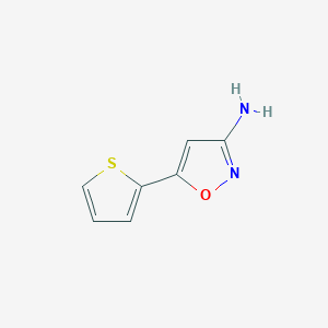 molecular formula C7H6N2OS B13262837 5-(Thiophen-2-yl)-1,2-oxazol-3-amine 