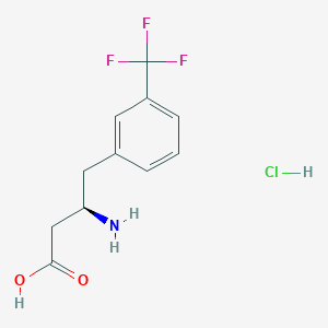 molecular formula C11H13ClF3NO2 B1326284 (R)-3-Amino-4-(3-(trifluoromethyl)phenyl)butanoic acid hydrochloride CAS No. 269726-73-0