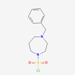 molecular formula C12H17ClN2O2S B13262844 4-Benzyl-1,4-diazepane-1-sulfonyl chloride 