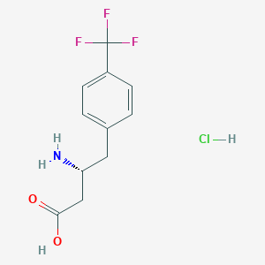 molecular formula C11H13ClF3NO2 B1326285 (R)-3-Amino-4-(4-trifluoromethylphenyl)butanoic acid hydrochloride CAS No. 269726-76-3