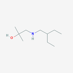 molecular formula C10H23NO B13262854 1-[(2-Ethylbutyl)amino]-2-methylpropan-2-ol 