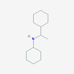 molecular formula C14H27N B13262856 N-(1-cyclohexylethyl)cyclohexanamine CAS No. 77899-51-5