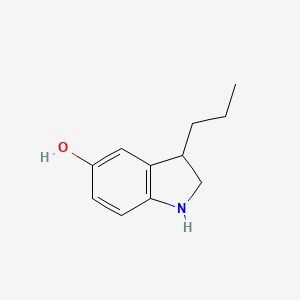molecular formula C11H15NO B13262861 3-Propyl-2,3-dihydro-1H-indol-5-ol 