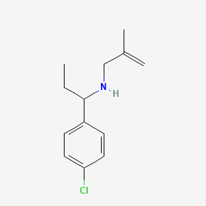 molecular formula C13H18ClN B13262877 [1-(4-Chlorophenyl)propyl](2-methylprop-2-en-1-yl)amine 