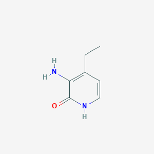 molecular formula C7H10N2O B13262900 3-Amino-4-ethyl-1,2-dihydropyridin-2-one 