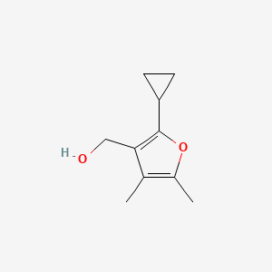 molecular formula C10H14O2 B13262916 (2-Cyclopropyl-4,5-dimethylfuran-3-yl)methanol 