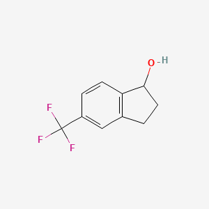 molecular formula C10H9F3O B1326292 5-(trifluoromethyl)-2,3-dihydro-1H-inden-1-ol CAS No. 869725-57-5