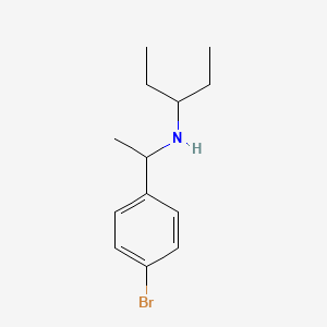 molecular formula C13H20BrN B13262921 [1-(4-Bromophenyl)ethyl](pentan-3-YL)amine 