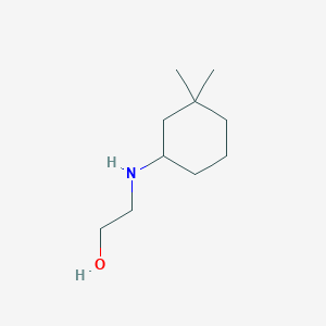 molecular formula C10H21NO B13262936 2-[(3,3-Dimethylcyclohexyl)amino]ethan-1-ol 