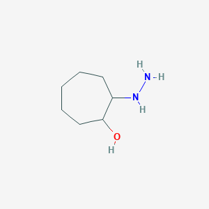 molecular formula C7H16N2O B13262944 2-Hydrazinylcycloheptan-1-ol 
