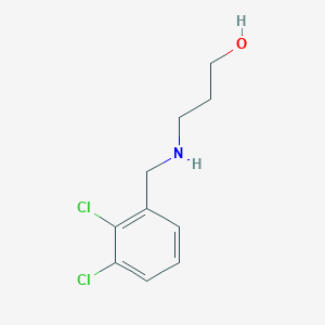 molecular formula C10H13Cl2NO B13262970 3-{[(2,3-Dichlorophenyl)methyl]amino}propan-1-ol 
