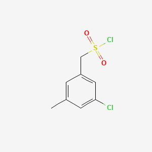 molecular formula C8H8Cl2O2S B13262978 (3-Chloro-5-methylphenyl)methanesulfonyl chloride 