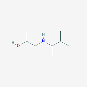 molecular formula C8H19NO B13262998 1-[(3-Methylbutan-2-yl)amino]propan-2-ol 