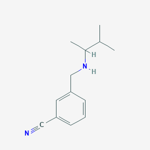 molecular formula C13H18N2 B13263008 3-{[(3-Methylbutan-2-yl)amino]methyl}benzonitrile 
