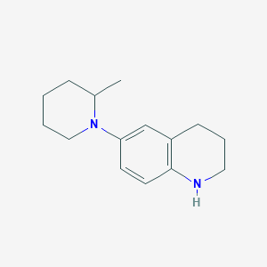 molecular formula C15H22N2 B13263014 6-(2-Methylpiperidin-1-yl)-1,2,3,4-tetrahydroquinoline 
