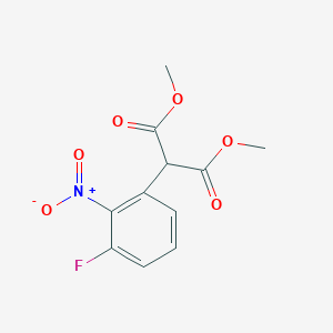 molecular formula C11H10FNO6 B1326304 Dimethyl 2-(3-fluoro-2-nitrophenyl)malonate CAS No. 872141-24-7