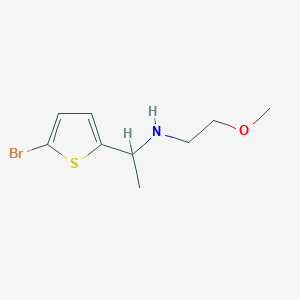 molecular formula C9H14BrNOS B13263054 [1-(5-Bromothiophen-2-yl)ethyl](2-methoxyethyl)amine 