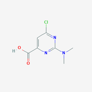 molecular formula C7H8ClN3O2 B13263065 6-Chloro-2-(dimethylamino)pyrimidine-4-carboxylic acid 