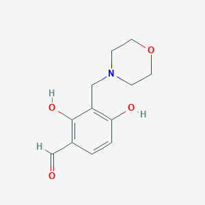 molecular formula C12H15NO4 B1326308 2,4-Dihydroxy-3-(morpholin-4-ylmethyl)benzaldehyde CAS No. 917514-52-4