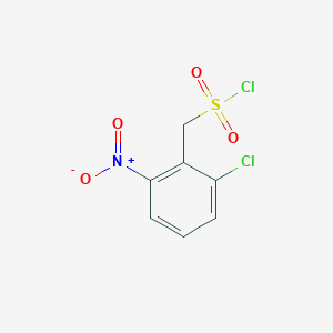 molecular formula C7H5Cl2NO4S B13263087 (2-Chloro-6-nitrophenyl)methanesulfonyl chloride 