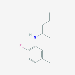 molecular formula C12H18FN B13263089 2-fluoro-5-methyl-N-(pentan-2-yl)aniline 