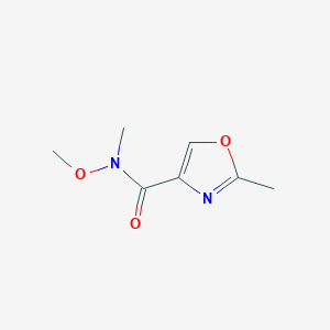 molecular formula C7H10N2O3 B1326310 N-甲氧基-N,2-二甲基-恶唑-4-甲酰胺 CAS No. 875553-59-6