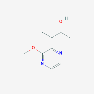 molecular formula C9H14N2O2 B13263115 3-(3-Methoxypyrazin-2-yl)butan-2-ol 