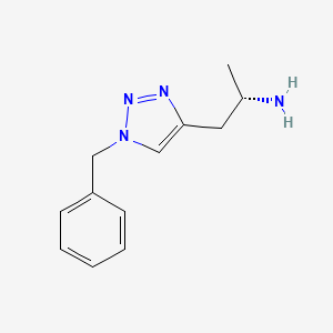 molecular formula C12H16N4 B13263123 (2S)-1-(1-Benzyl-1H-1,2,3-triazol-4-yl)propan-2-amine 