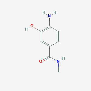 molecular formula C8H10N2O2 B13263125 4-Amino-3-hydroxy-N-methylbenzamide 