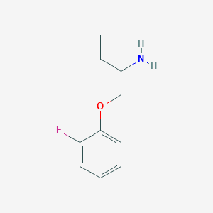 molecular formula C10H14FNO B13263137 1-(2-Aminobutoxy)-2-fluorobenzene 