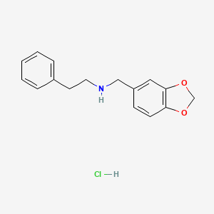molecular formula C16H18ClNO2 B1326316 Benzo[1,3]dioxol-5-ylmethyl-phenethyl-amine hydrochloride CAS No. 3548-74-1