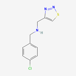 molecular formula C10H10ClN3S B13263194 [(4-Chlorophenyl)methyl](1,2,3-thiadiazol-4-ylmethyl)amine 