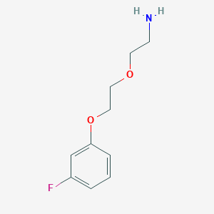 molecular formula C10H14FNO2 B13263199 2-[2-(3-Fluorophenoxy)ethoxy]ethan-1-amine 