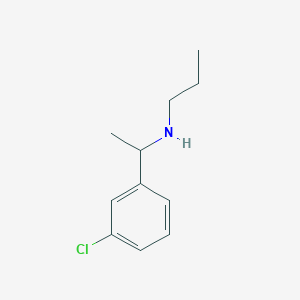 molecular formula C11H16ClN B13263206 [1-(3-Chlorophenyl)ethyl](propyl)amine 