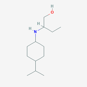 molecular formula C13H27NO B13263218 2-{[4-(Propan-2-yl)cyclohexyl]amino}butan-1-ol 
