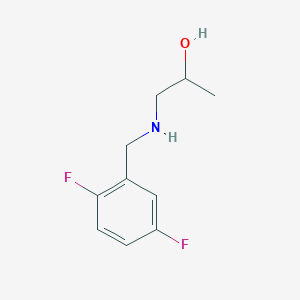 molecular formula C10H13F2NO B13263252 1-{[(2,5-Difluorophenyl)methyl]amino}propan-2-ol 