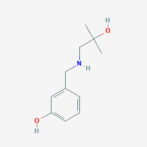 molecular formula C11H17NO2 B13263261 3-{[(2-Hydroxy-2-methylpropyl)amino]methyl}phenol 