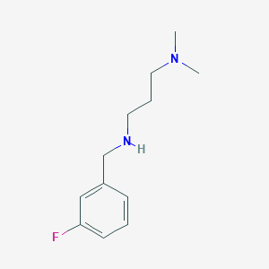 molecular formula C12H19FN2 B13263268 [3-(Dimethylamino)propyl][(3-fluorophenyl)methyl]amine 