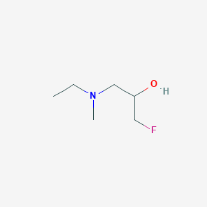 molecular formula C6H14FNO B13263274 1-[Ethyl(methyl)amino]-3-fluoropropan-2-ol 