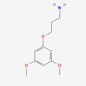 molecular formula C11H17NO3 B13263284 3-(3,5-Dimethoxyphenoxy)propan-1-amine 
