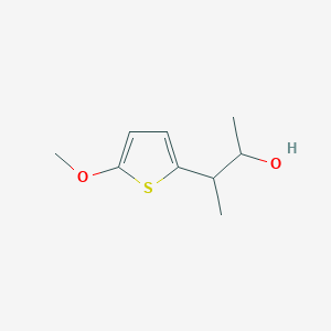 molecular formula C9H14O2S B13263295 3-(5-Methoxythiophen-2-yl)butan-2-ol 