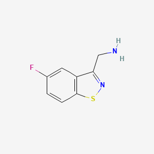 molecular formula C8H7FN2S B13263305 (5-Fluoro-1,2-benzothiazol-3-yl)methanamine 